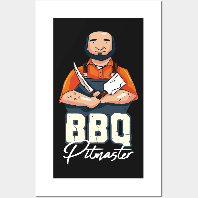 BBQ: BBQ Pitmaster Gift Wall Art by woormle